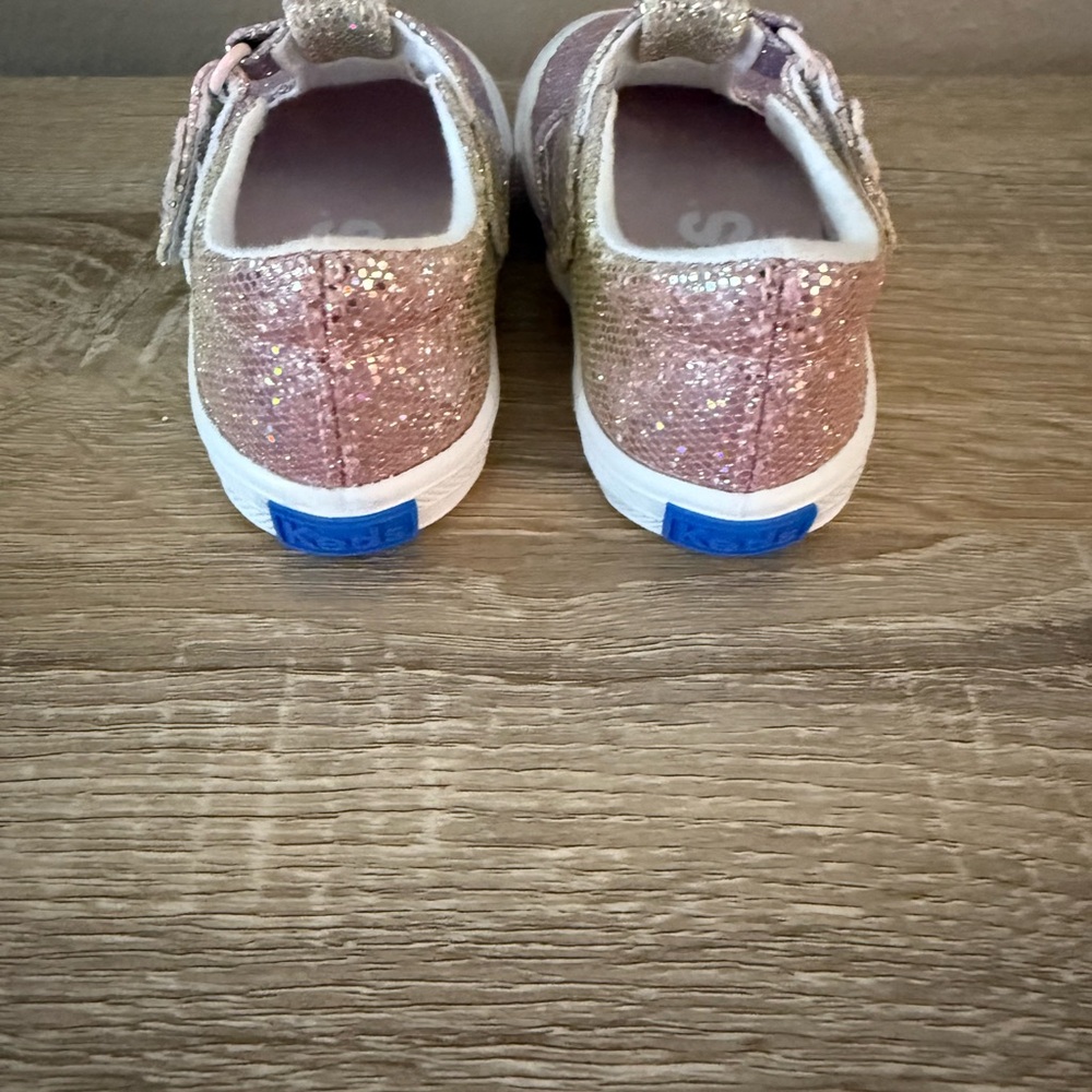 Keds Kids Sparkly Pink Dress Shoes - Picture 3 of 5